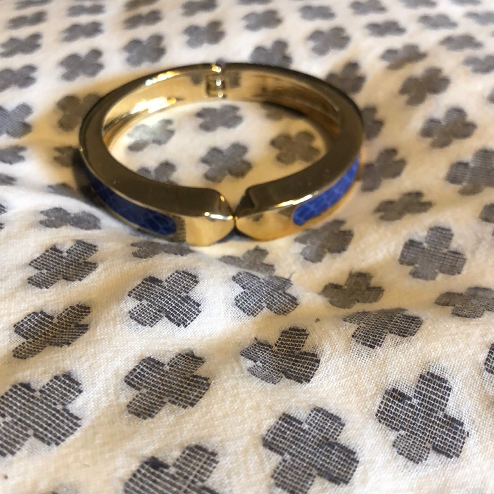 Stella and dot gold and blue cuff bracelet